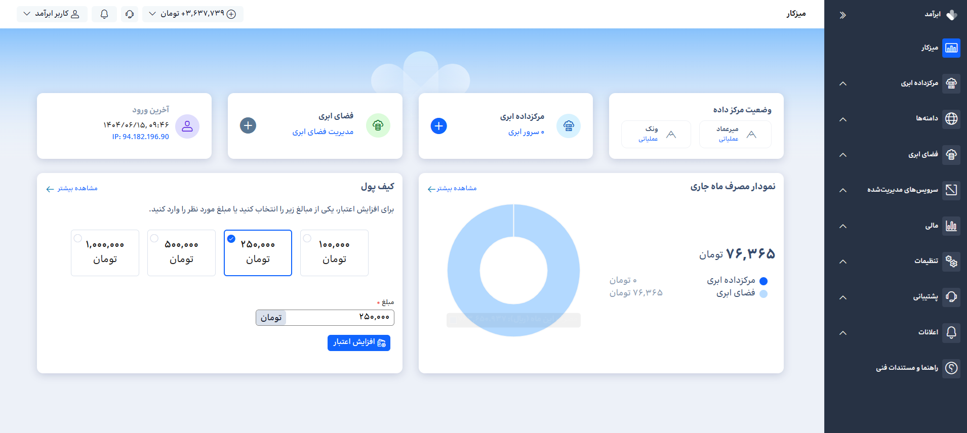 فضای ذخیره‌سازی ابری-P1